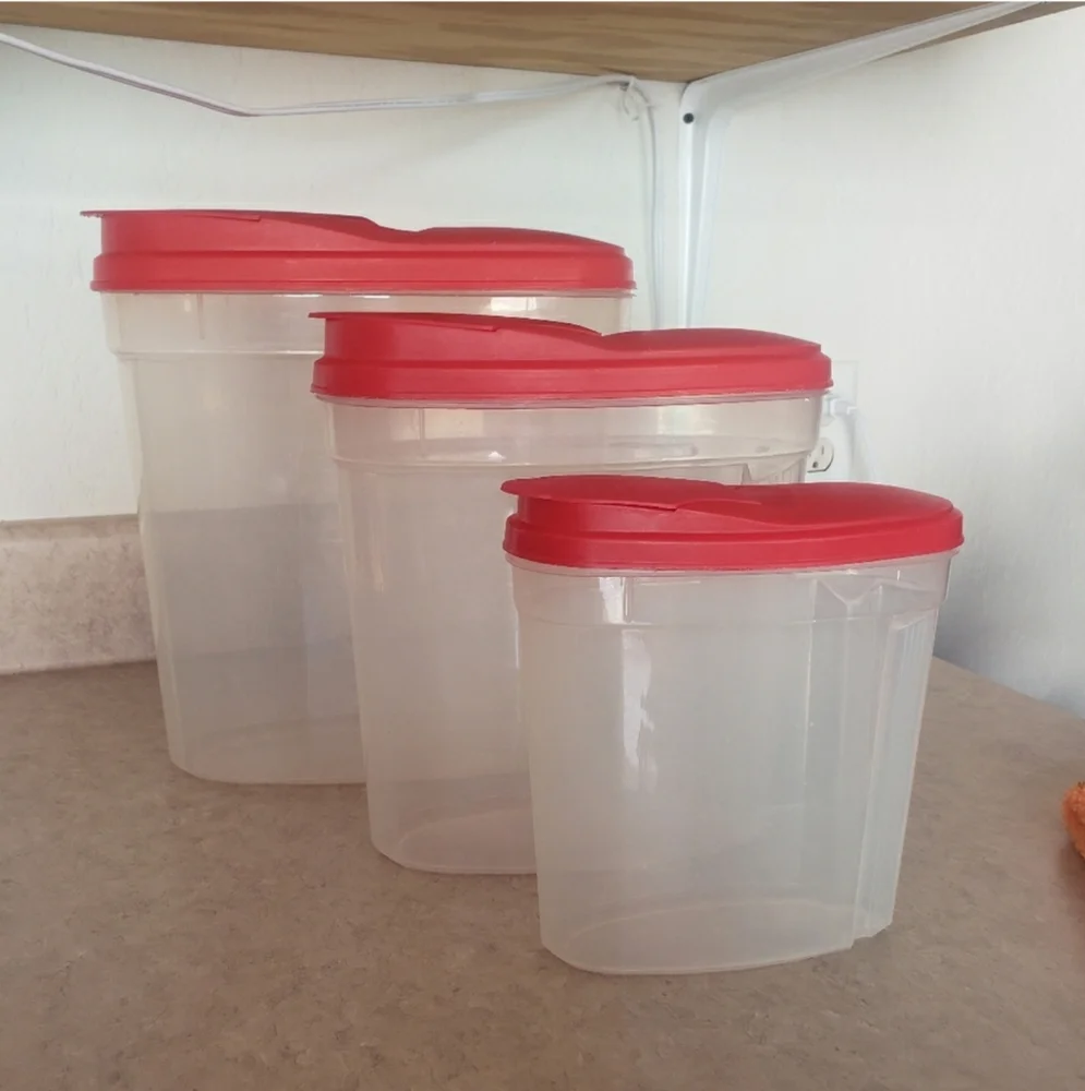Food Storage Containers (3) Cereal Rice Pasta Dispenser